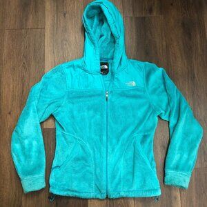 The North Face Jacket Womens Sz Small Teal Full Zip Osito Fleece Fuzzy Warm